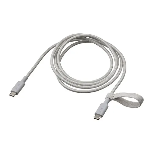 LILLHULT - USB-C轉USB-C, 淺灰色, 1.5 公尺 | IKEA 線上購物 - PE922099_S4