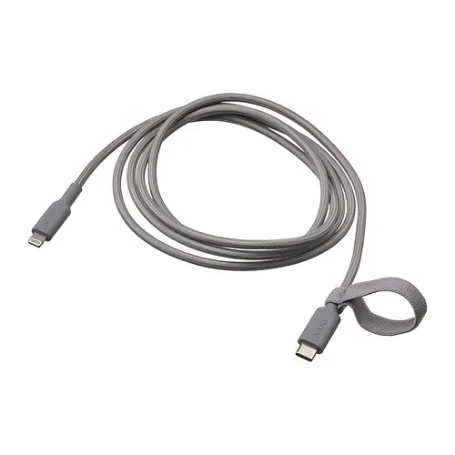 LILLHULT - USB-C轉lightning, 灰色, 1.5 公尺 | IKEA 線上購物 - PE922108_S4