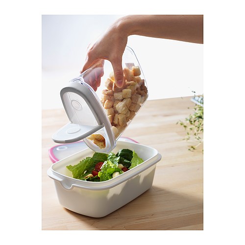 IKEA 365+ - 附蓋食品儲藏罐, 透明/白色 | IKEA 線上購物 - PE240704_S4