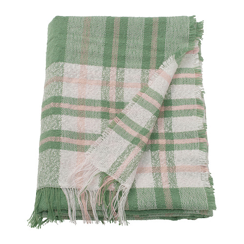 BISKOPSMÖSSA - throw, green/off-white, 130x170 cm | IKEA Taiwan Online - PE950932_S4
