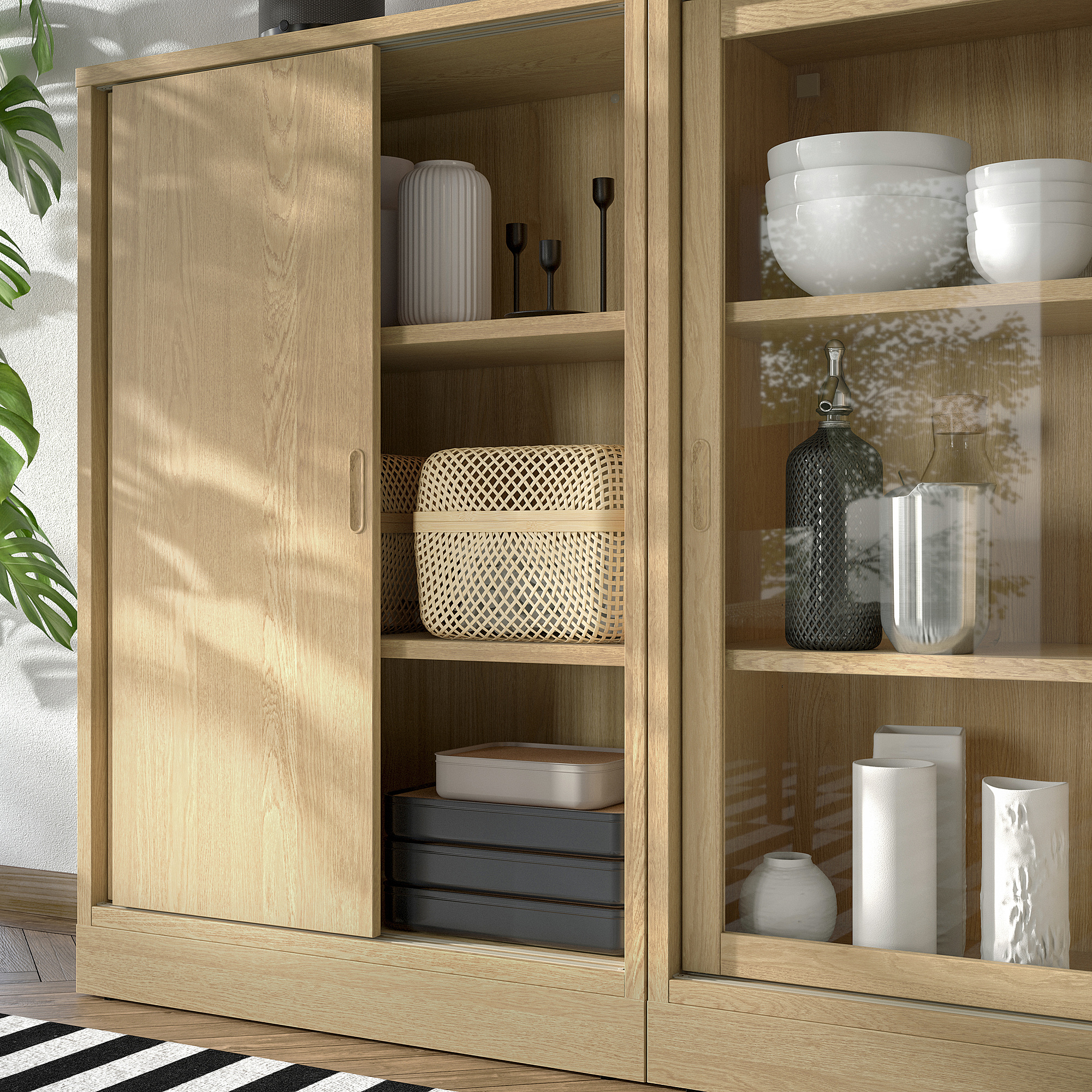 TONSTAD storage combination w sliding doors