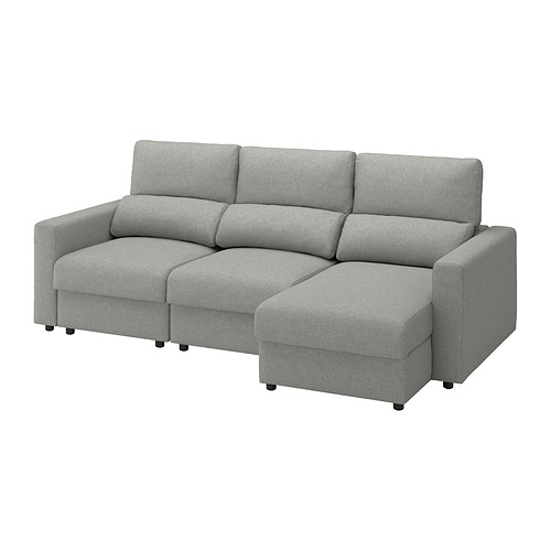 MALMKÖPING - 3-seat sofa, with chaise longue/Tibbleby beige/grey | IKEA Taiwan Online - E1019943_S4