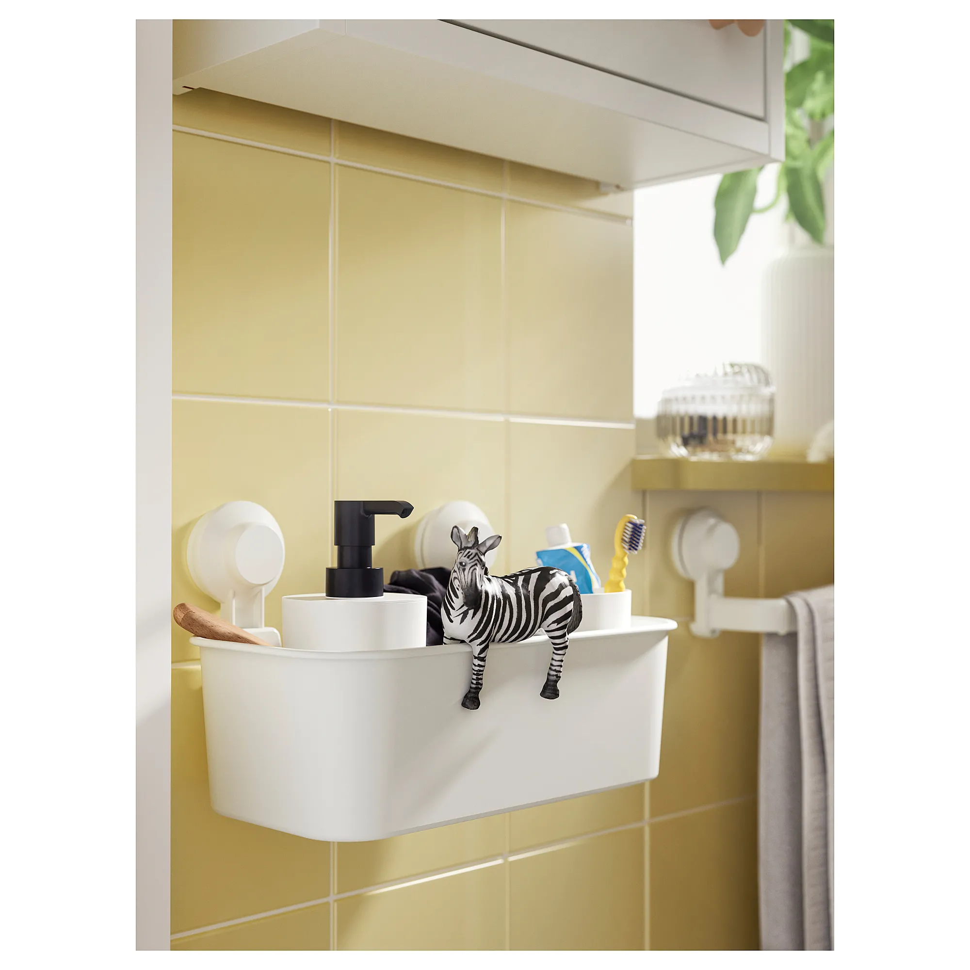 TISKEN basket with suction cup