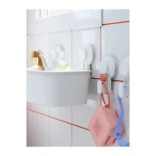 TISKEN basket with suction cup