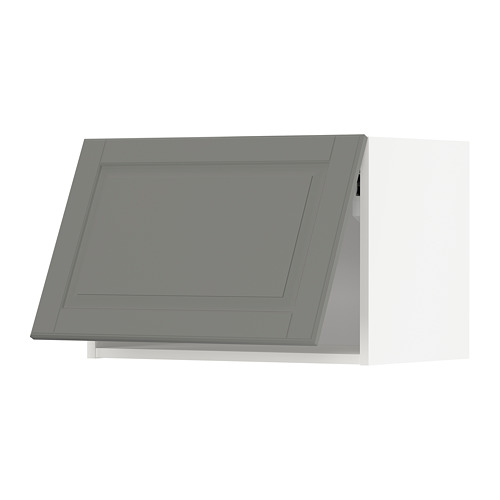 METOD - wall cabinet horizontal w push-open, white/Bodbyn grey | IKEA Taiwan Online - PE744202_S4