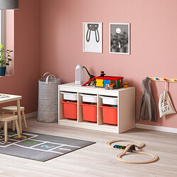 TROFAST - storage combination with boxes, white white/pink | IKEA Taiwan Online - PE770787_S3