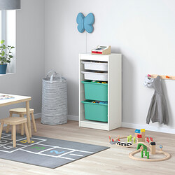 TROFAST - 收納組合附收納盒, 白色/白色 灰色 | IKEA 線上購物 - PE770606_S3