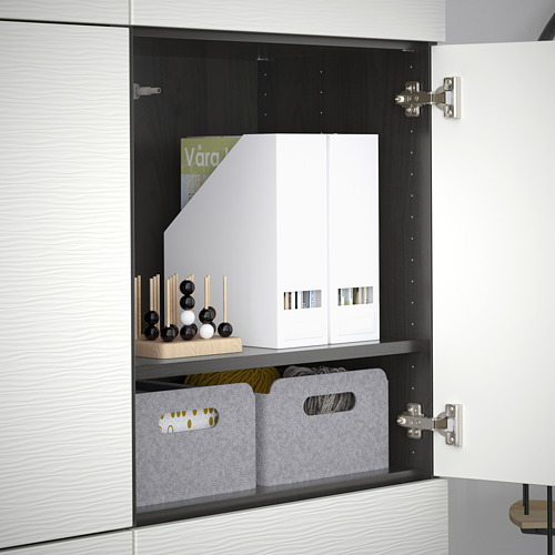 BESTÅ - storage combination with doors, black-brown/Laxviken white | IKEA Taiwan Online - PE636002_S4
