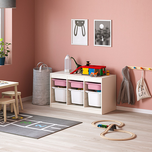 TROFAST - storage combination with boxes, white pink/white | IKEA Taiwan Online - PE843059_S4
