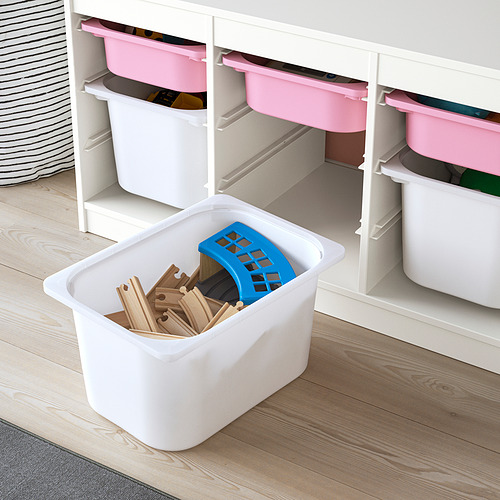 TROFAST - storage combination with boxes, white pink/white | IKEA Taiwan Online - PE843058_S4