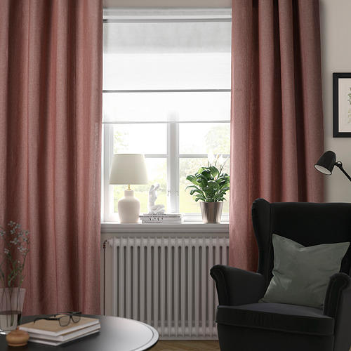 LENDA curtains with tie-backs, 1 pair