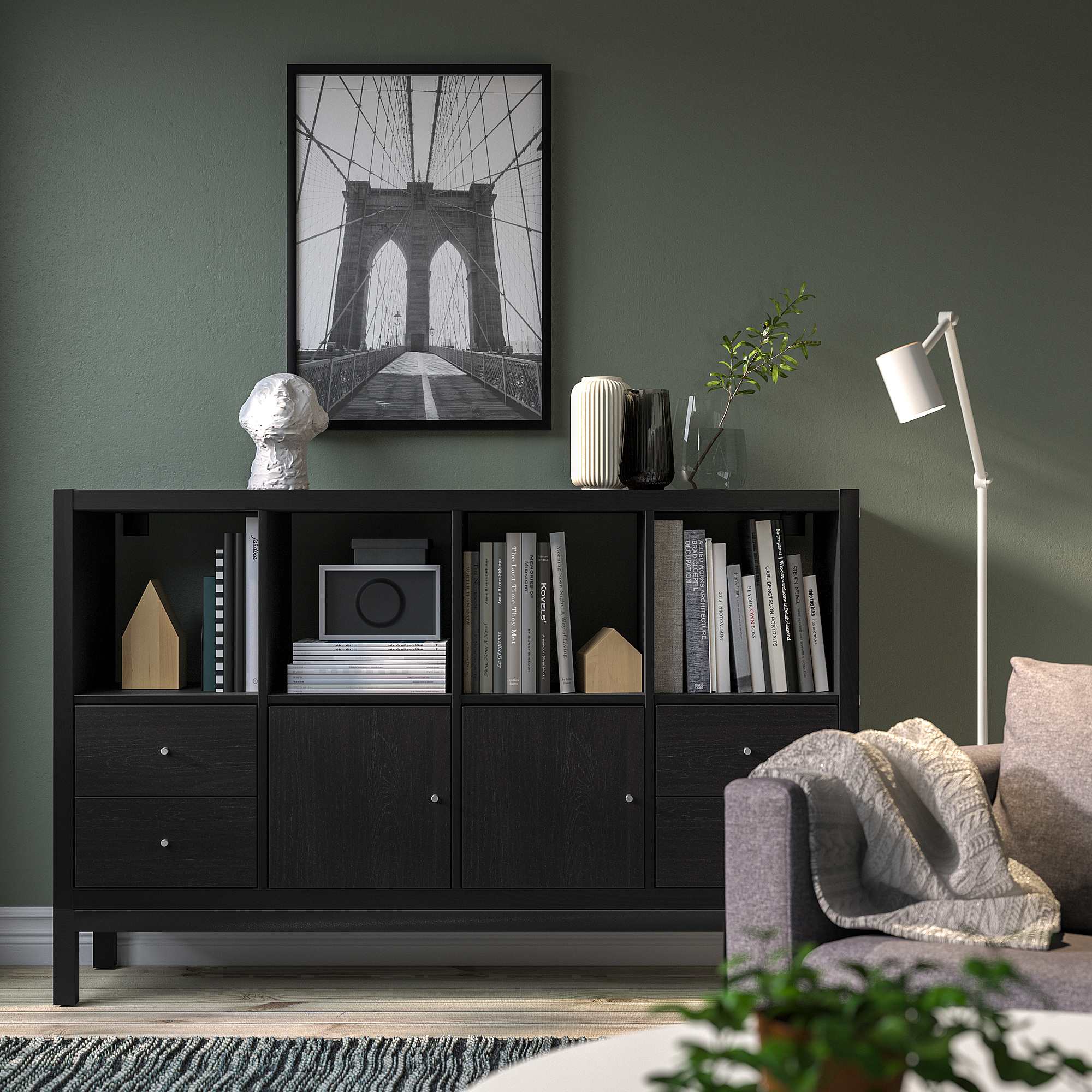 KALLAX shelving unit with underframe