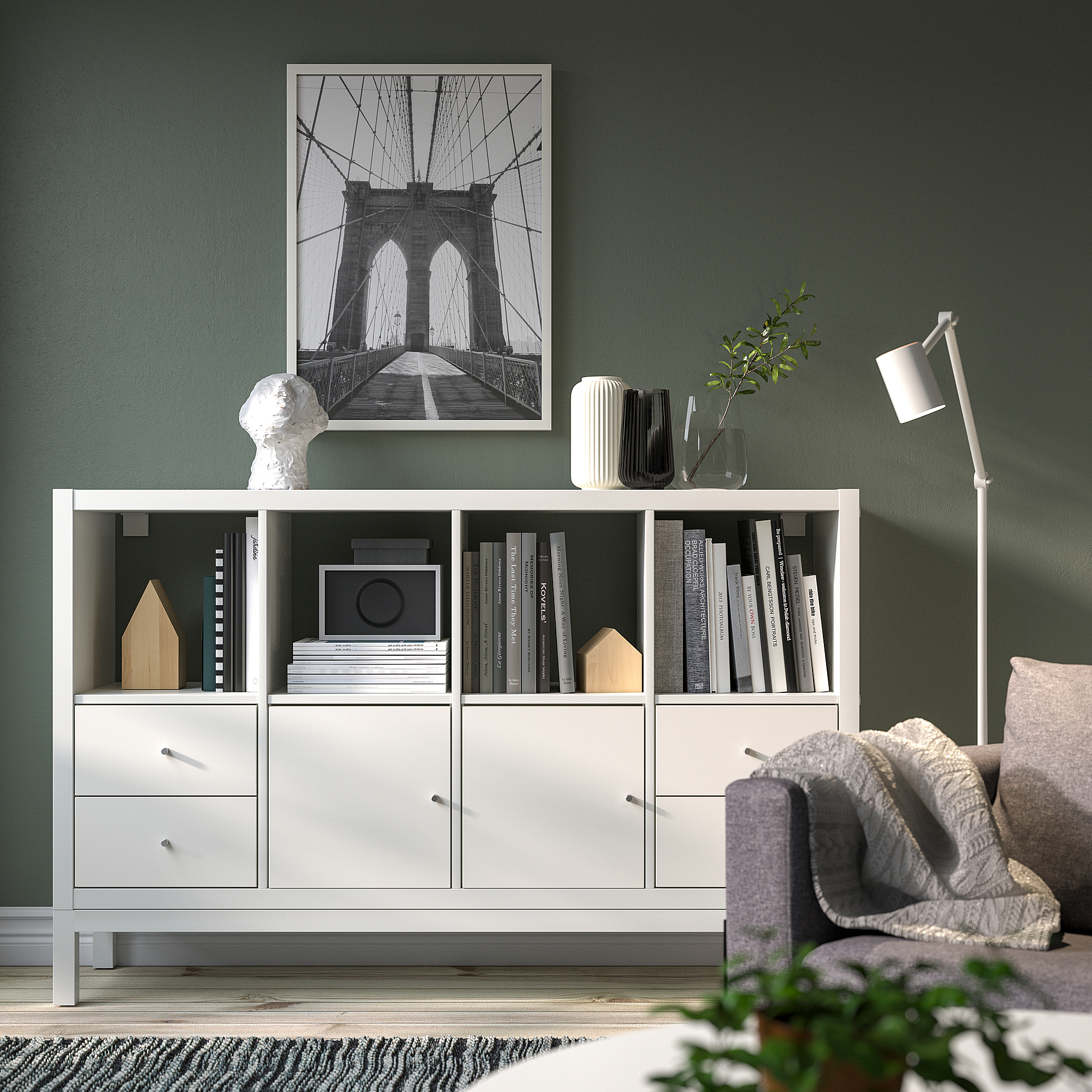 KALLAX shelving unit with underframe