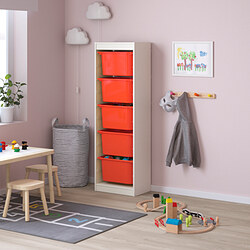 TROFAST - storage combination with boxes, white/pink | IKEA Taiwan Online - PE770539_S3