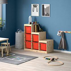 TROFAST - storage combination, light white stained pine/turquoise | IKEA Taiwan Online - PE770442_S3
