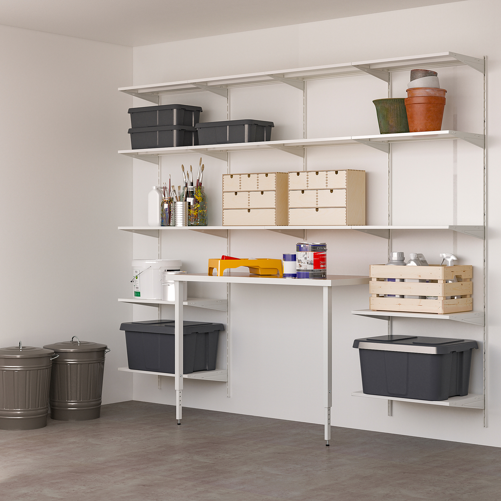 BOAXEL/LAGKAPTEN shelving unit with table top