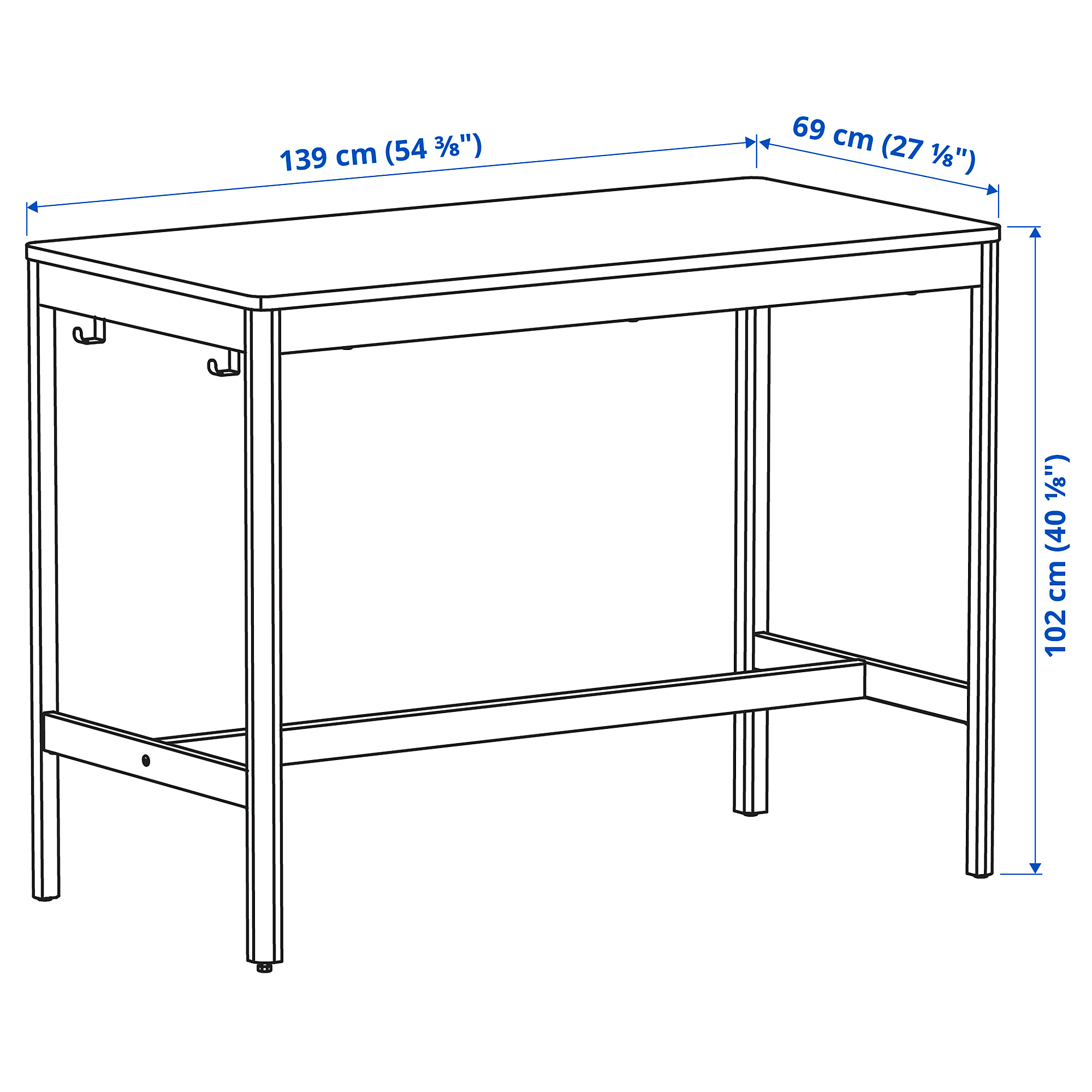 IDÅSEN underframe for table top