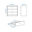 GURSKEN chest of 3 drawers