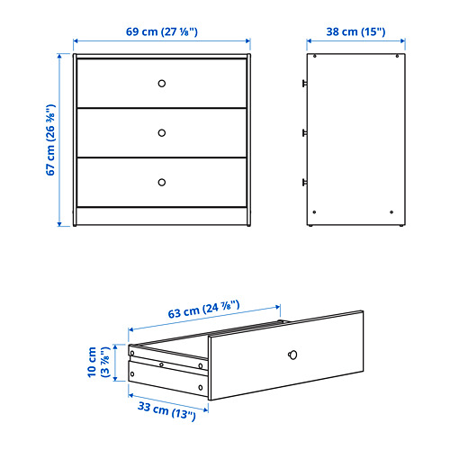 GURSKEN 臥室家具3件組