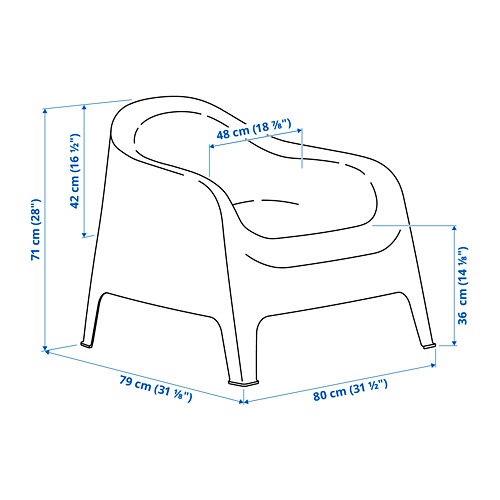 SKARPÖ armchair, outdoor