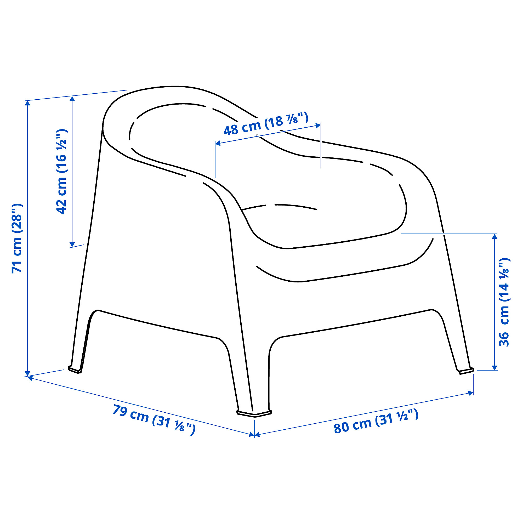 SKARPÖ armchair, outdoor