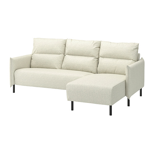 MANNARP - 三人座沙發附躺椅, Gunnared 米色 | IKEA 線上購物 - PE988777_S4