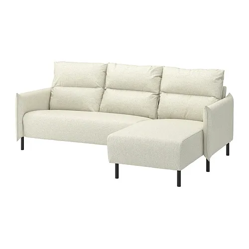 MANNARP - 三人座沙發附躺椅, Gunnared 米色 | IKEA 線上購物 - PE988777_S4