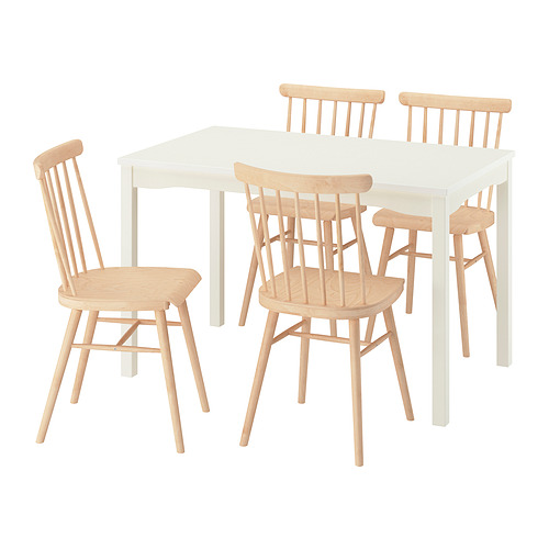 HAUGA/HÖGVED 餐桌附4張餐椅
