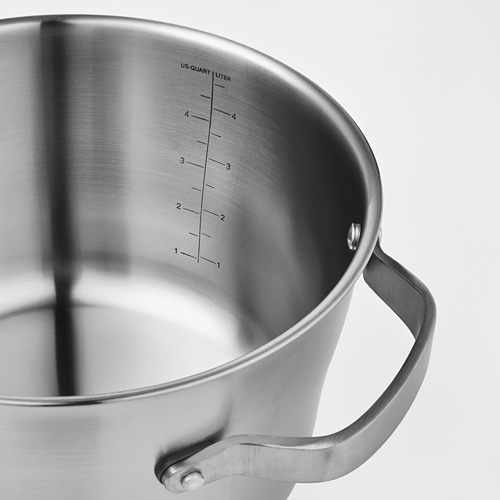 SENSUELL - pot with lid, stainless steel/grey, 5.5L | IKEA Taiwan Online - PE744254_S4