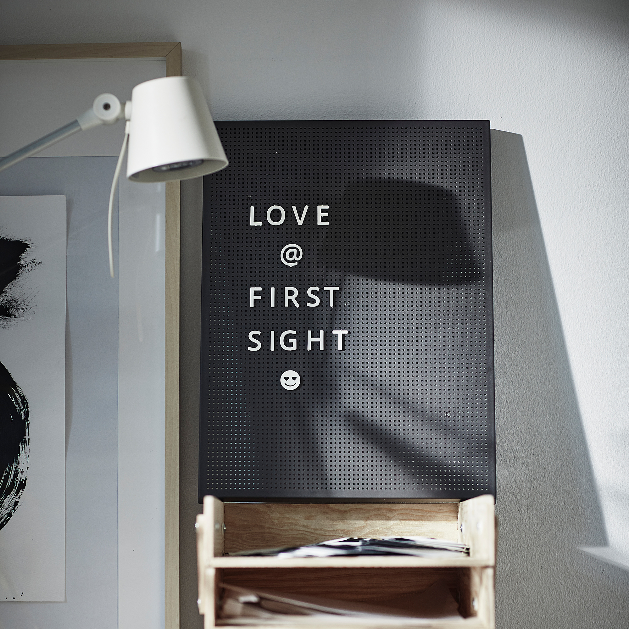 SVENSÅS pegboard with letters