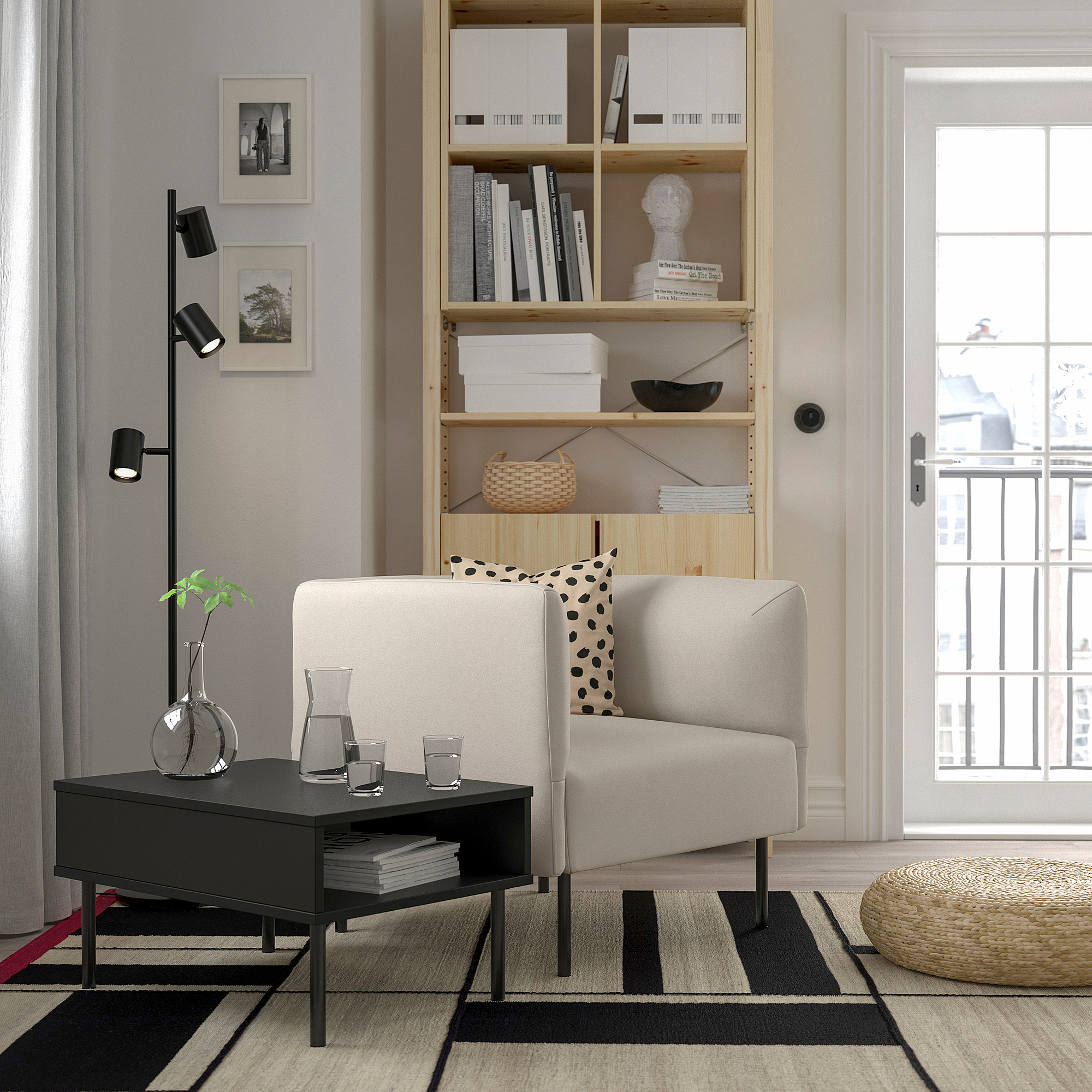 LILLEHEM armchair with side table