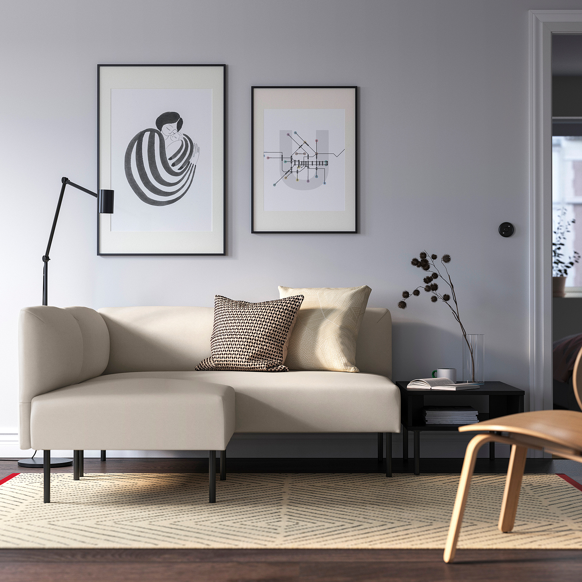 LILLEHEM modular corner sofa, 2-seat