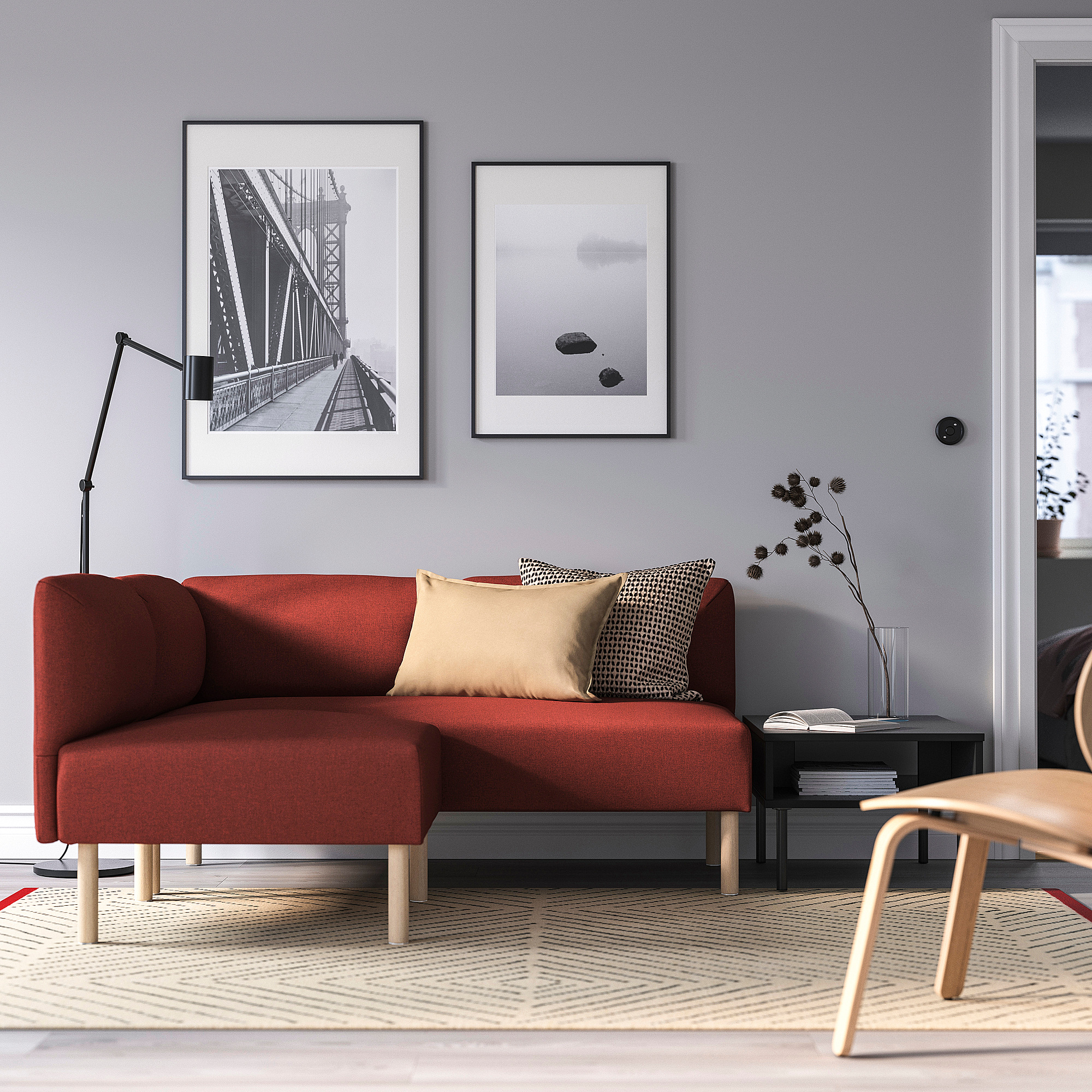 LILLEHEM modular corner sofa, 2-seat