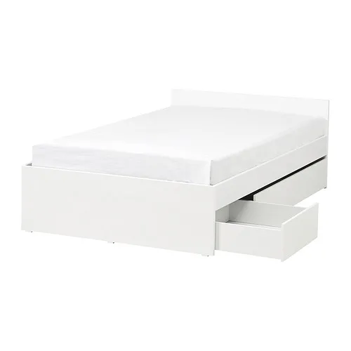 VIHALS - 單人加大床框附2收納盒, 白色/Luröy, 120x200 公分 | IKEA 線上購物 - PE988916_S4