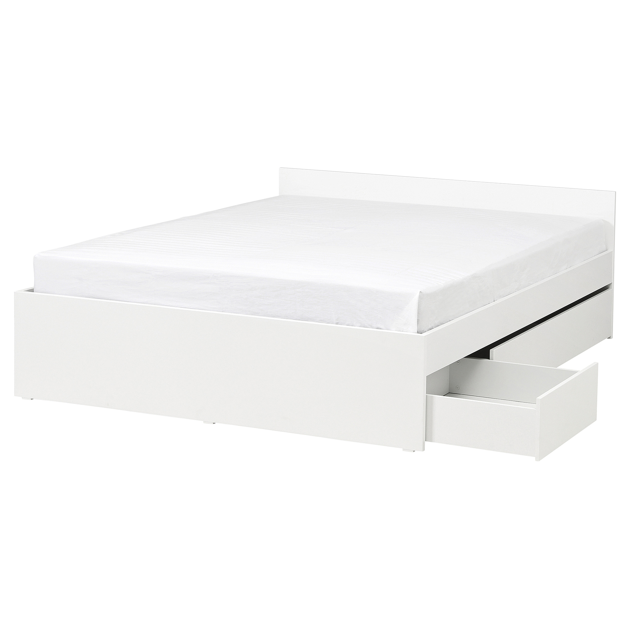 VIHALS bed frame with 2 storage boxes