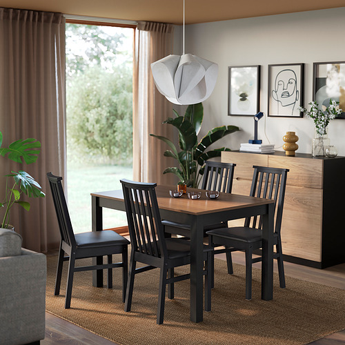ÅLHULT/ÅLHULT - table and 4 chairs, black/brown/Bomstad black black, 120x80 cm | IKEA Taiwan Online - PE988956_S4