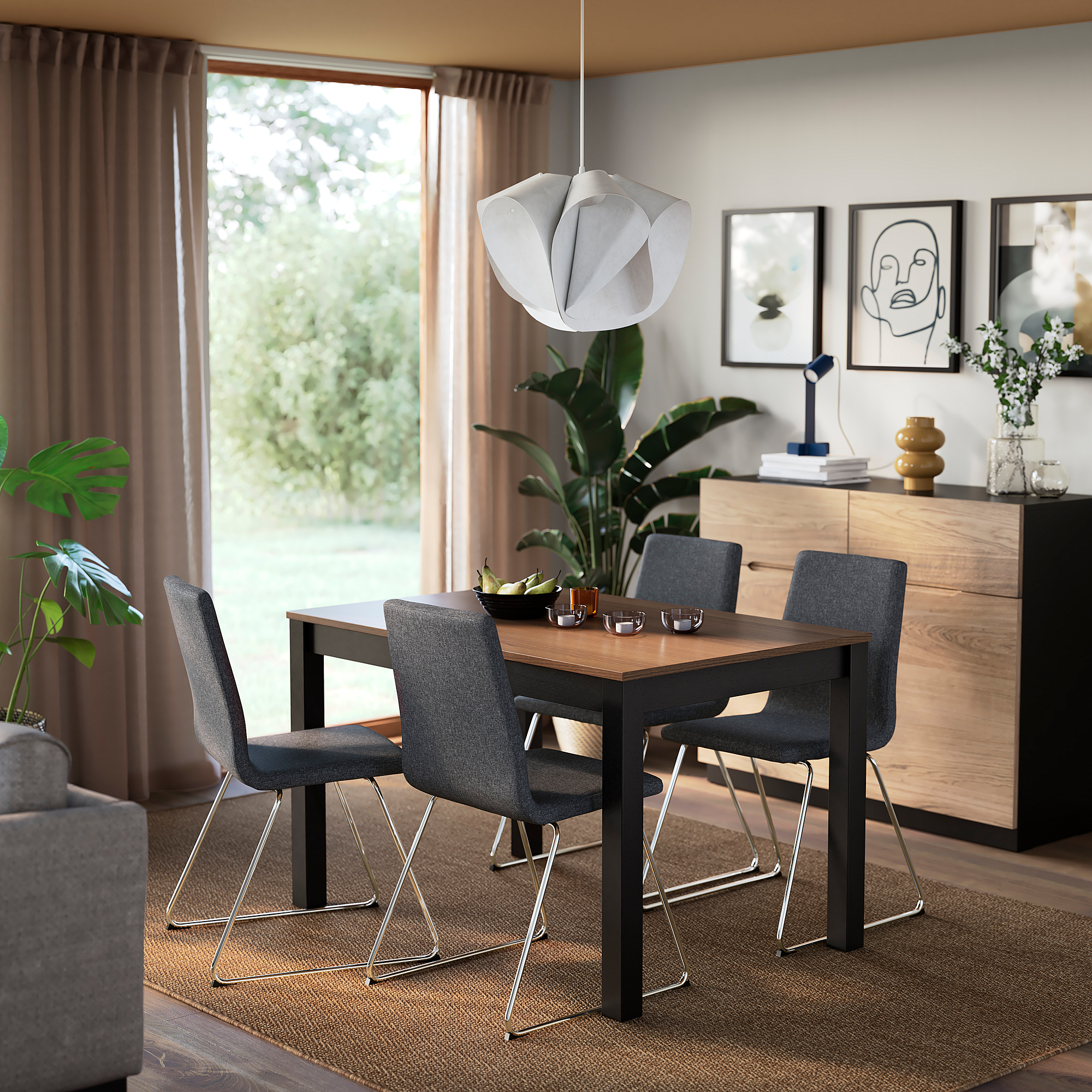 ÅLHULT/LILLÅNÄS table and 4 chairs