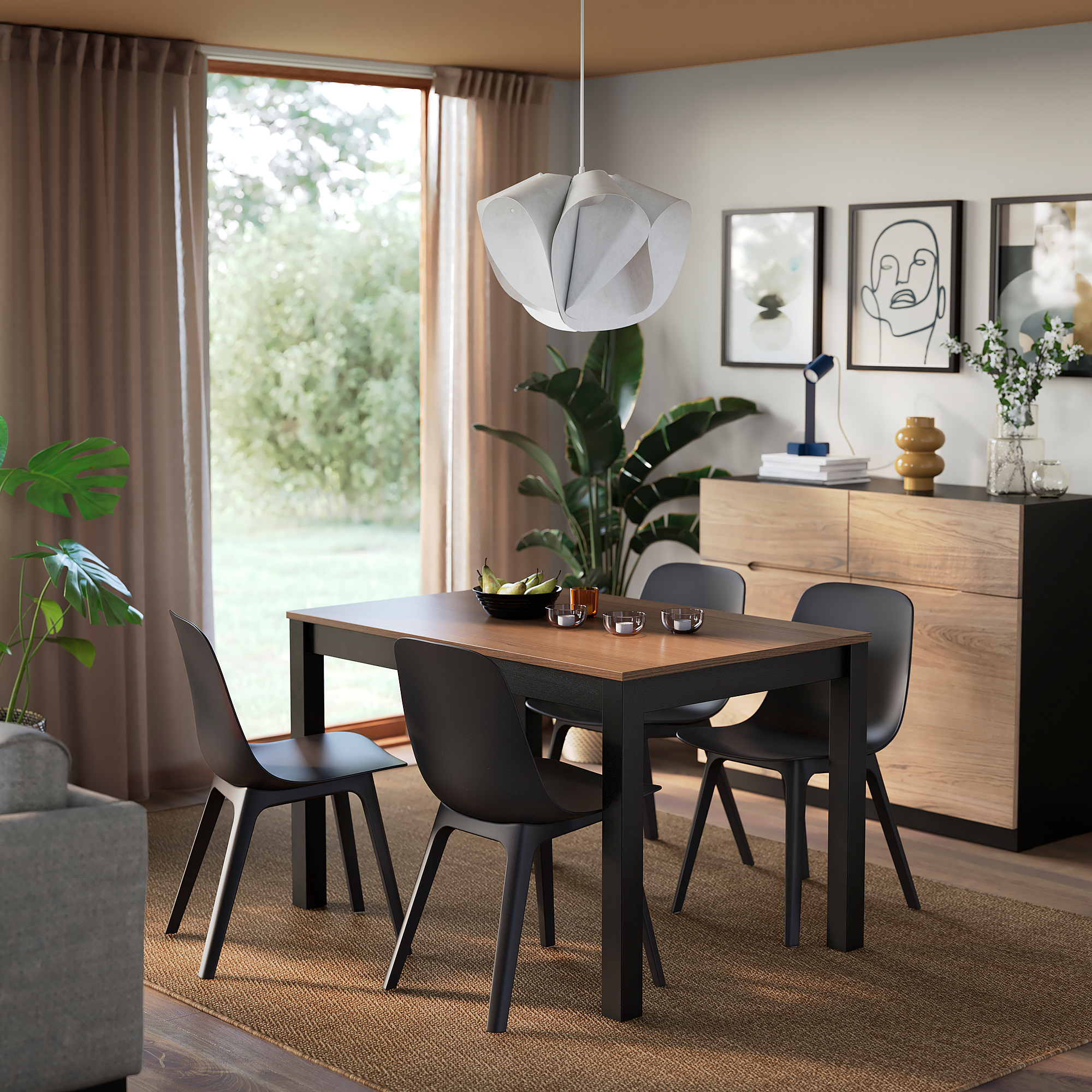 ÅLHULT/ODGER table and 4 chairs