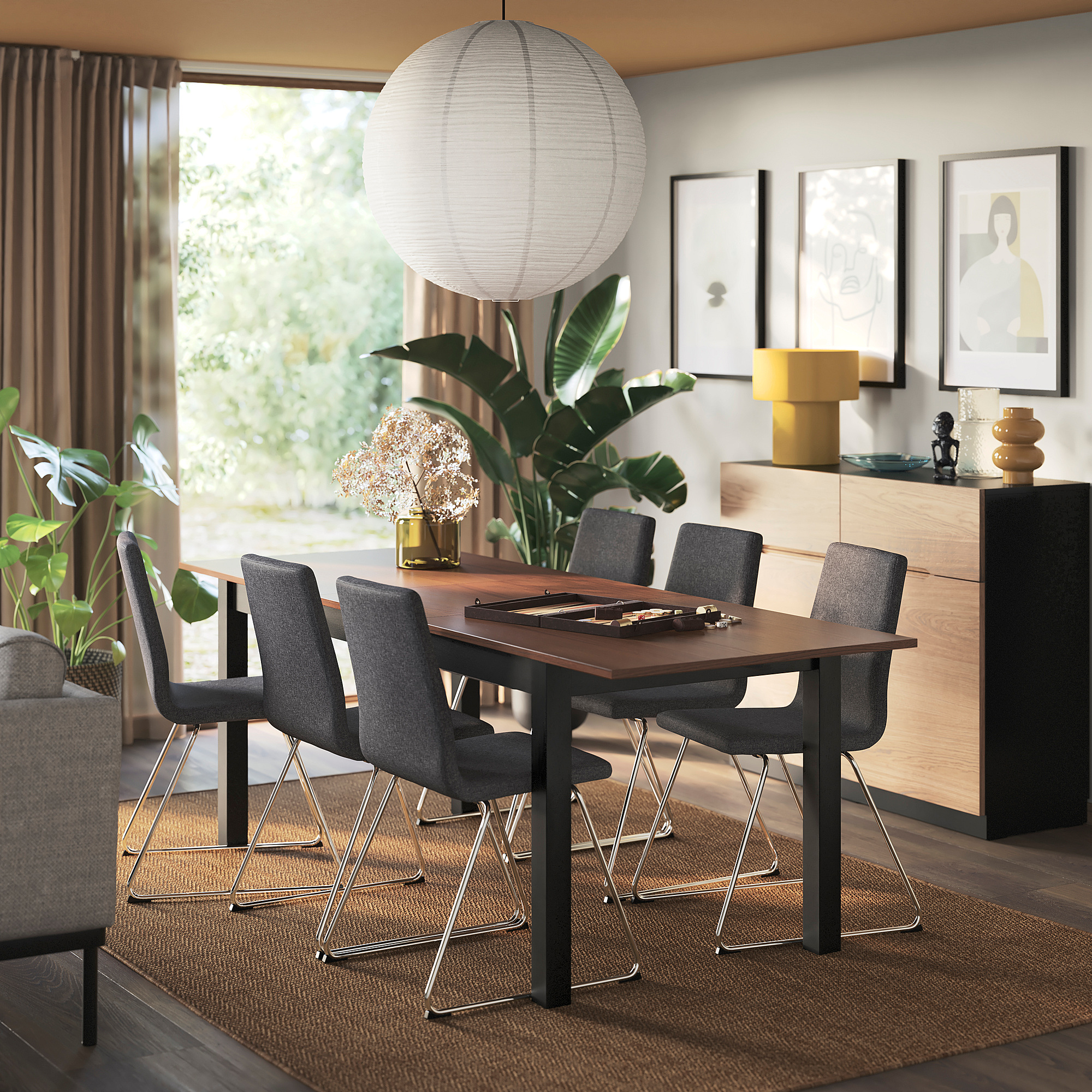 ÅLHULT/LILLÅNÄS table and 6 chairs