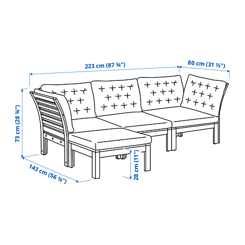 ÄPPLARÖ - 3-seat modular sofa, outdoor | IKEA Taiwan Online - PE798394_S4