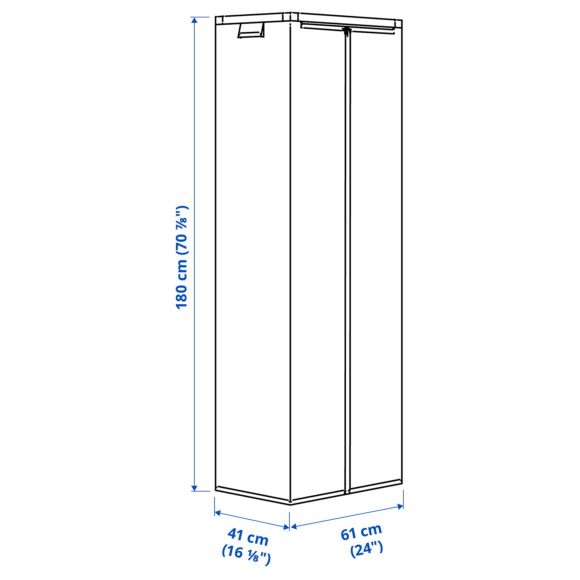 JOSTEIN shelving unit with cover