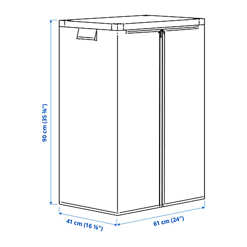 JOSTEIN shelving unit with cover