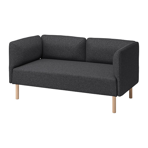 LILLEHEM - 雙人座沙發, Gunnared/深灰色 木質 | IKEA 線上購物 - PE922523_S4
