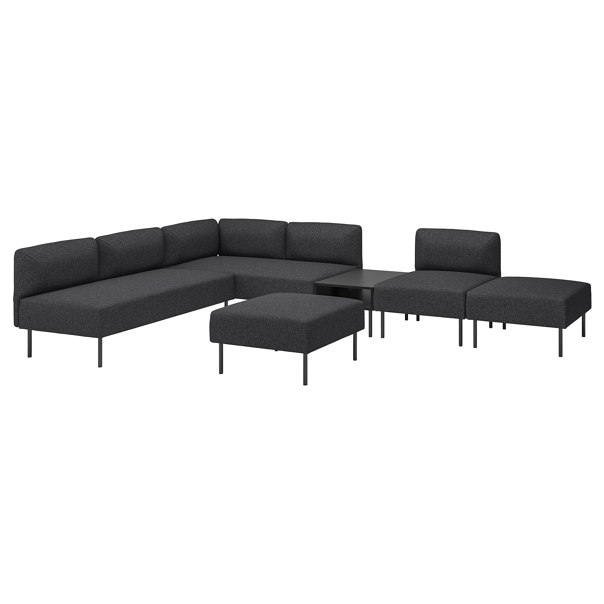LILLEHEM 6-seat modular sofa with side table