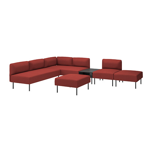 LILLEHEM 6-seat modular sofa with side table