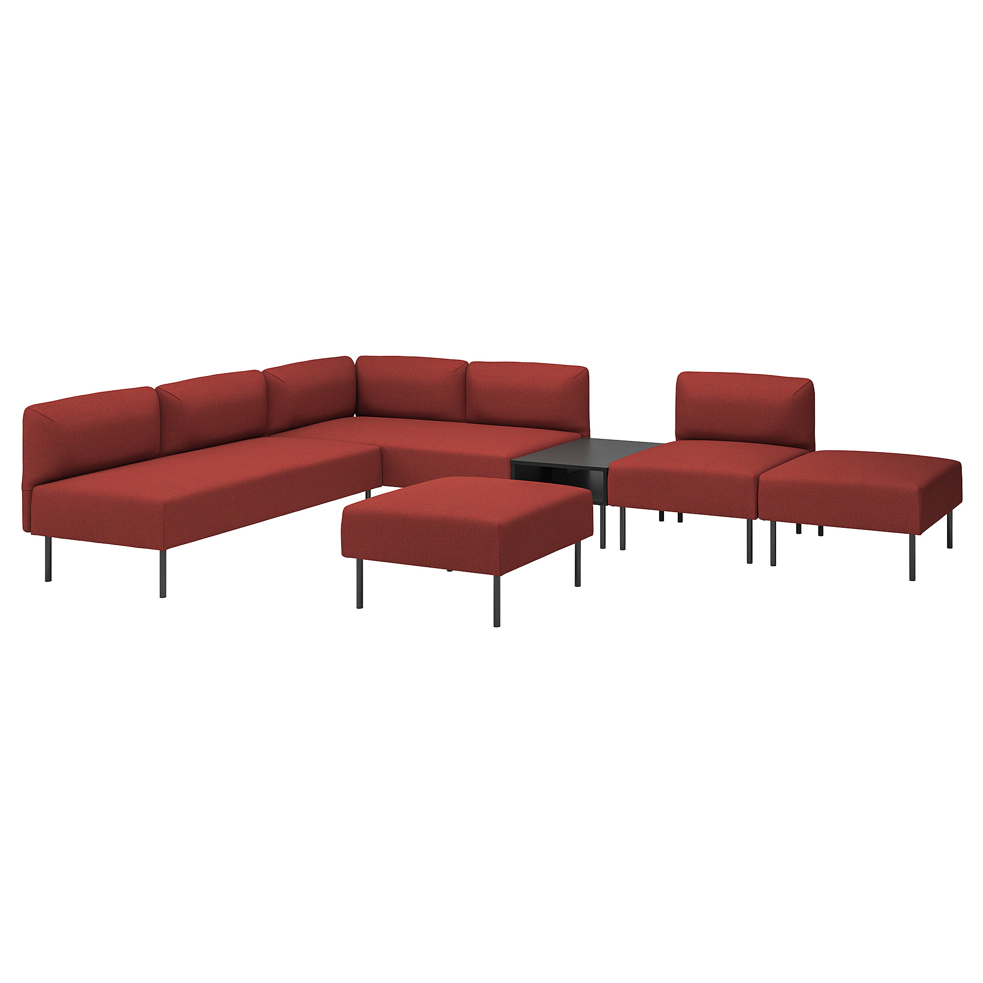 LILLEHEM 6-seat modular sofa with side table