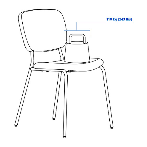 LISABO/VIHALS table and 4 chairs
