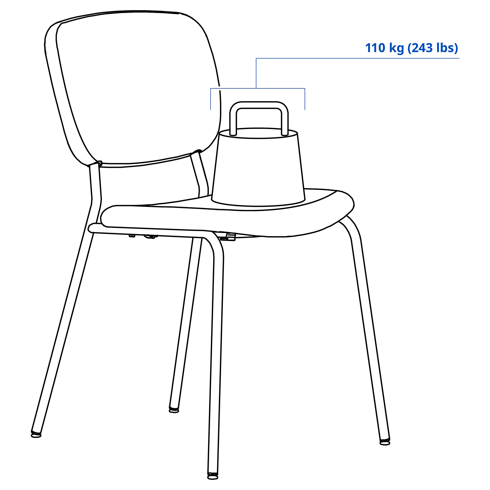 LISABO/VIHALS table and 4 chairs