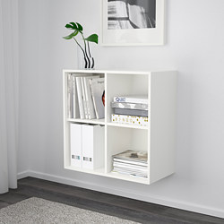 EKET - wall-mounted shelving unit w 4 comp, light grey | IKEA Taiwan Online - PE614565_S3