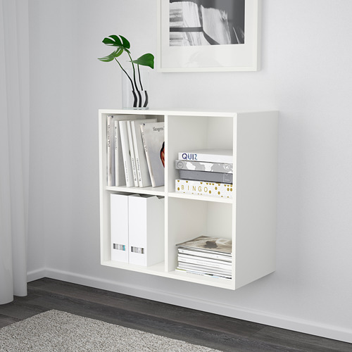 EKET wall-mounted shelving unit w 4 comp